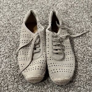 Marc Fisher Gray Perforated Sneakers
